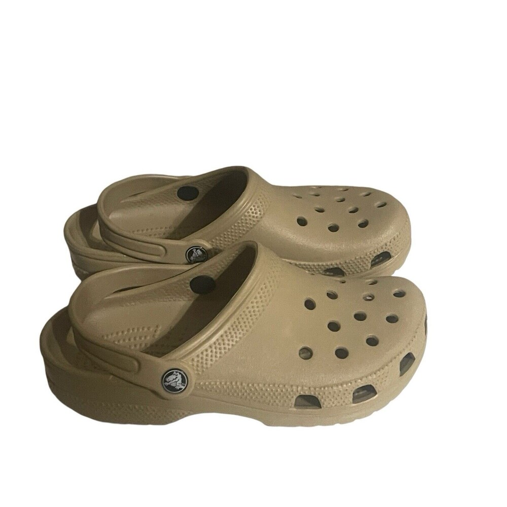 Crocs Classic Clog Sandals, beige Mens 5 - Women’s 7- RARE color - Picture 7 of 16